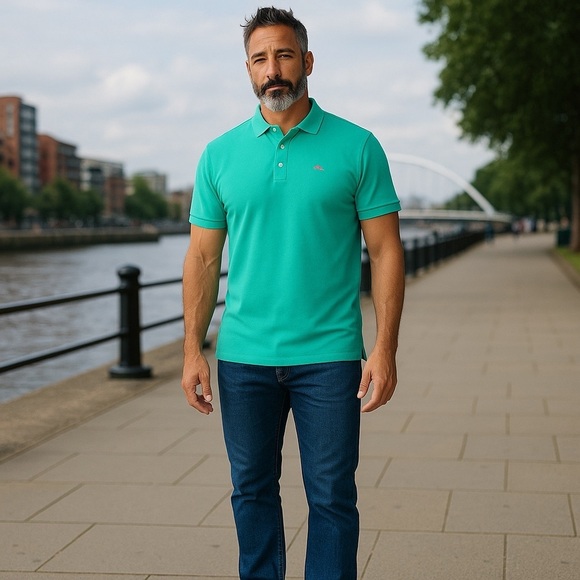 Tommy Bahama Green Polo Shirt Short Sleeve Mens Size Large Golf - Picture 2 of 9